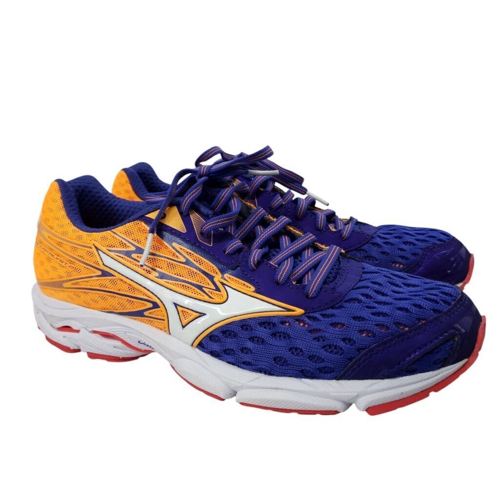 Mizuno Wave Catalyst 2 Purple Yellow Running Tennis Shoes Size 8.5 Worn Once